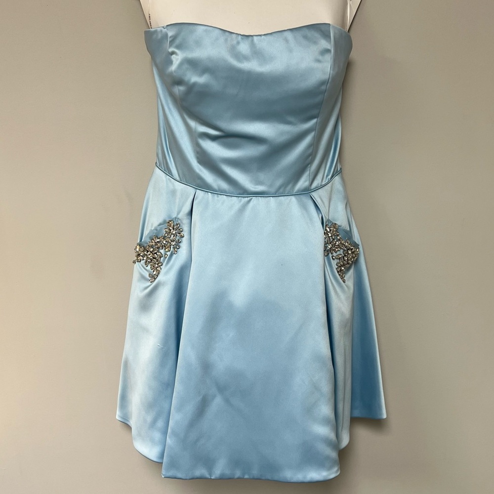 Sherri Hill Strapless Crystal Embellished Dress Homecoming Cocktail size 18